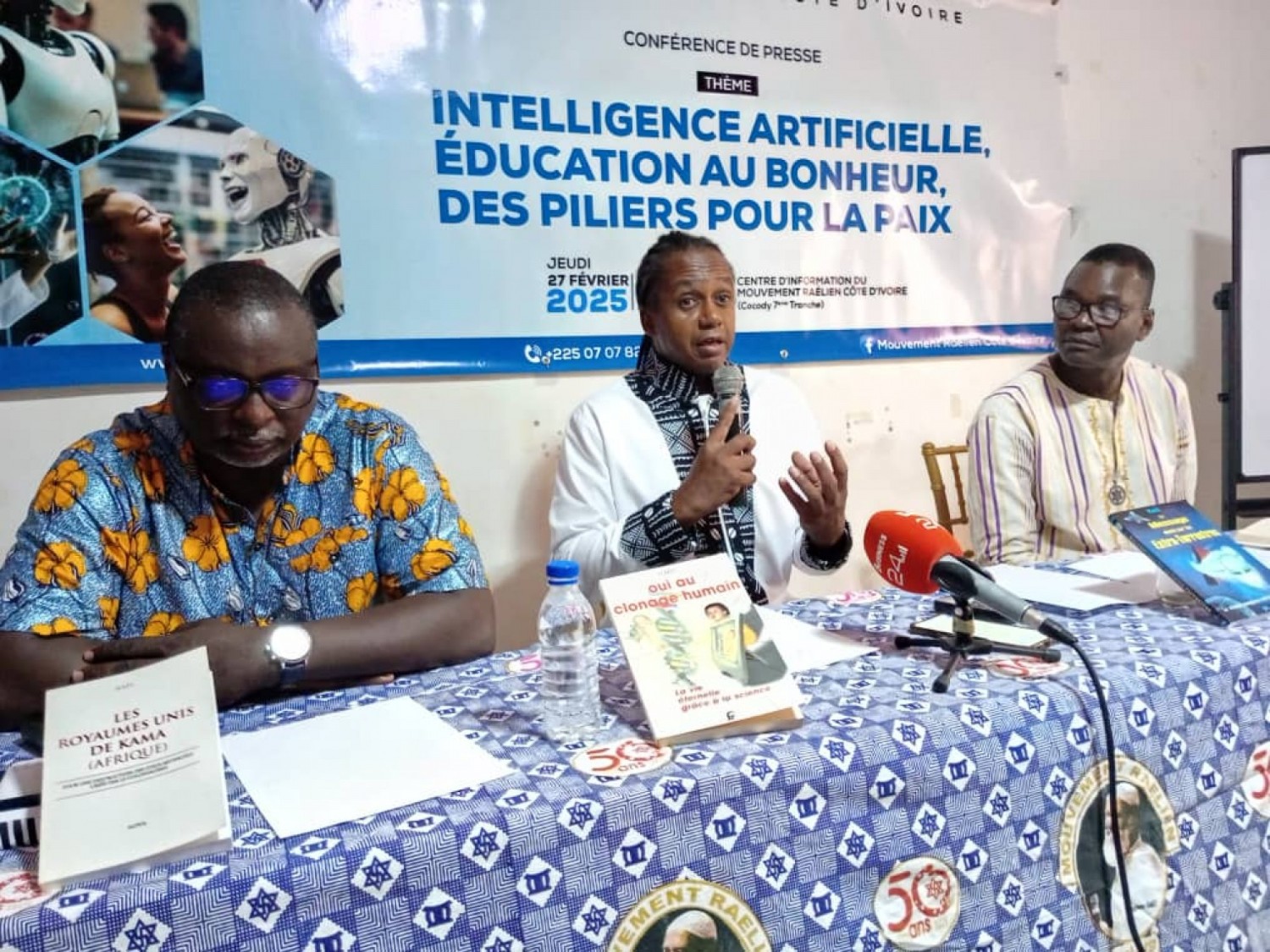 Côte d'Ivoire : Prix F.H.B pour la recherche de la Paix, les Raéliens annoncent la candidature de leur prophète pour l'édition 2025 et présentent l'IA comme un outil pour réaliser l'abondance promise