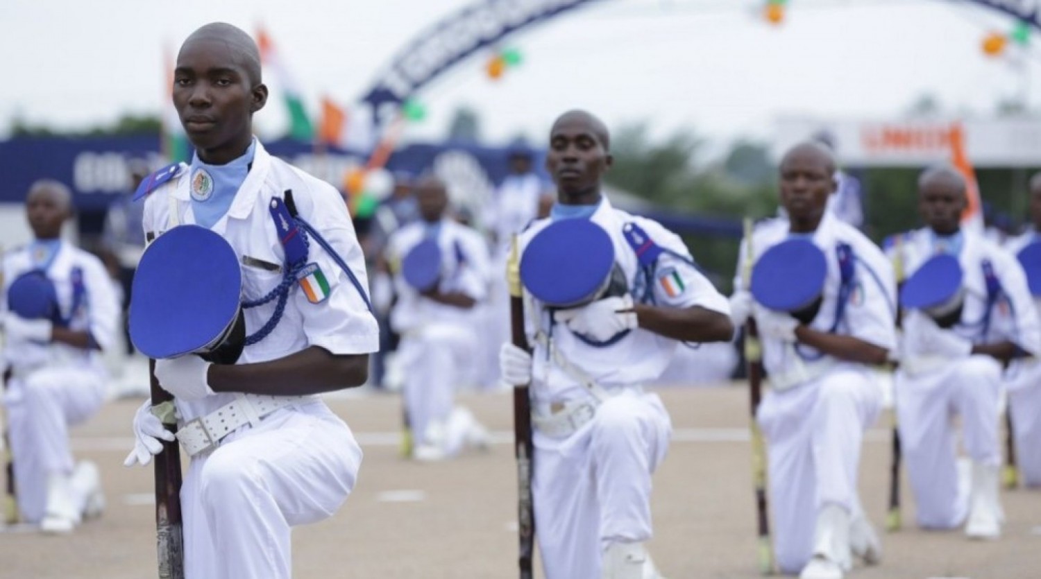 Côte d'Ivoire : Ecole de gendarmerie de Toroguhé, prestation de serment de la 25ᵉ promotion et le baptême officiel de la 26ᵉ promotion d'élèves sous-officiers