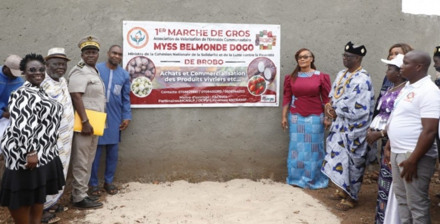 Côte d'Ivoire : Brobo, inauguration du premier marché de gros AVEC, les femmes félicitées pour leur esprit de solidarité et d'autonomisation communautaire