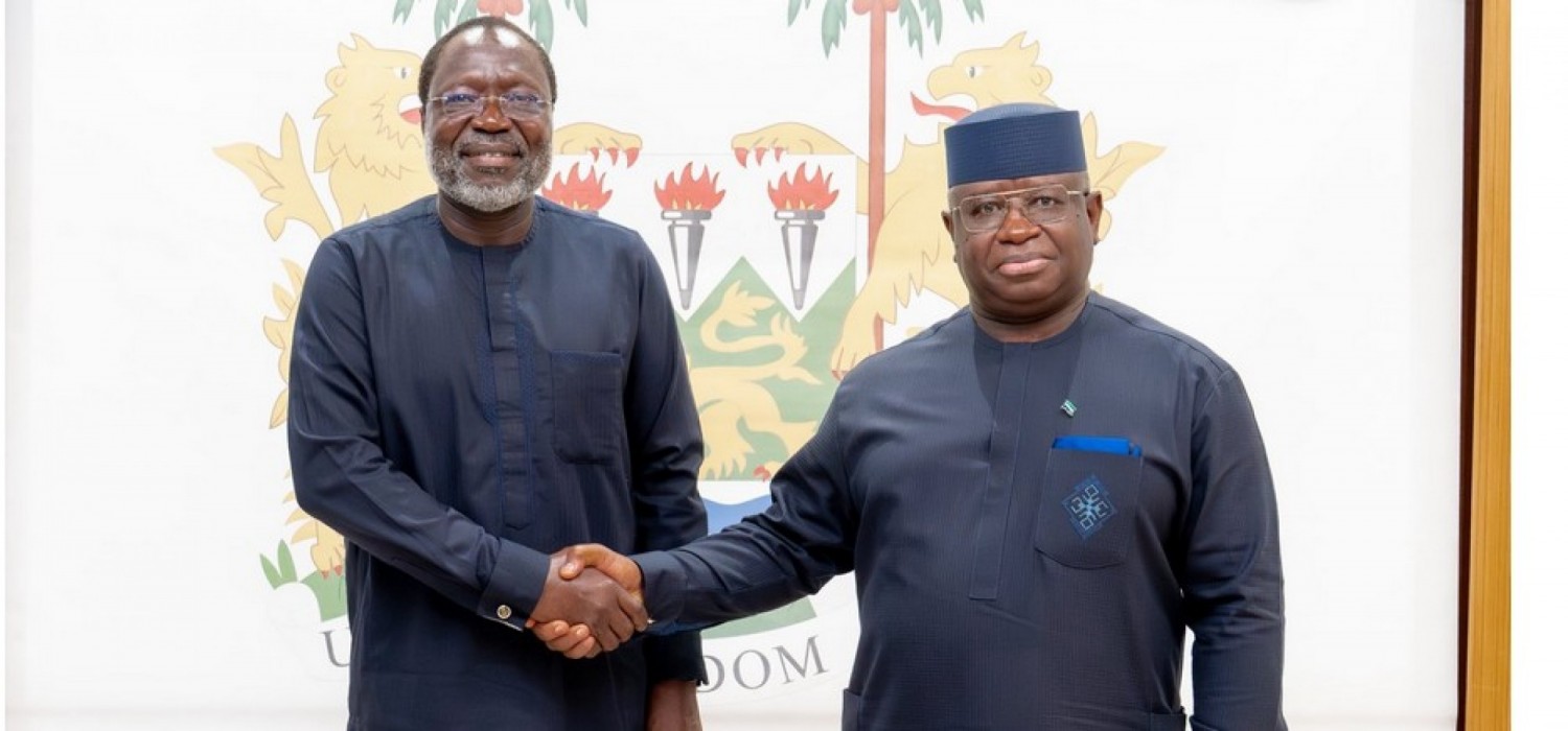 Cedeao :  Julius Maada Bio échange avec Omar Touray, sa vision à la présidence, liens à renforcer avec l'AES