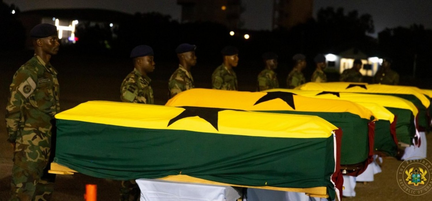 Ghana :  Crash d'hélicoptère, 8 morts dont 2 ministres, deuil de 3 jours, les dépouilles ramenées à Accra