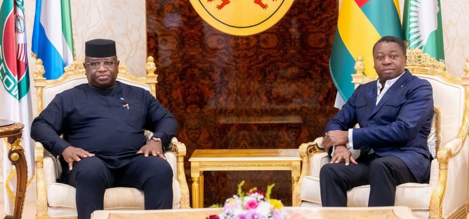 Togo Sierra-Leone :  Bio discute avec Gnassingbé coopération et sécurité régionales et fait escale au Ghana