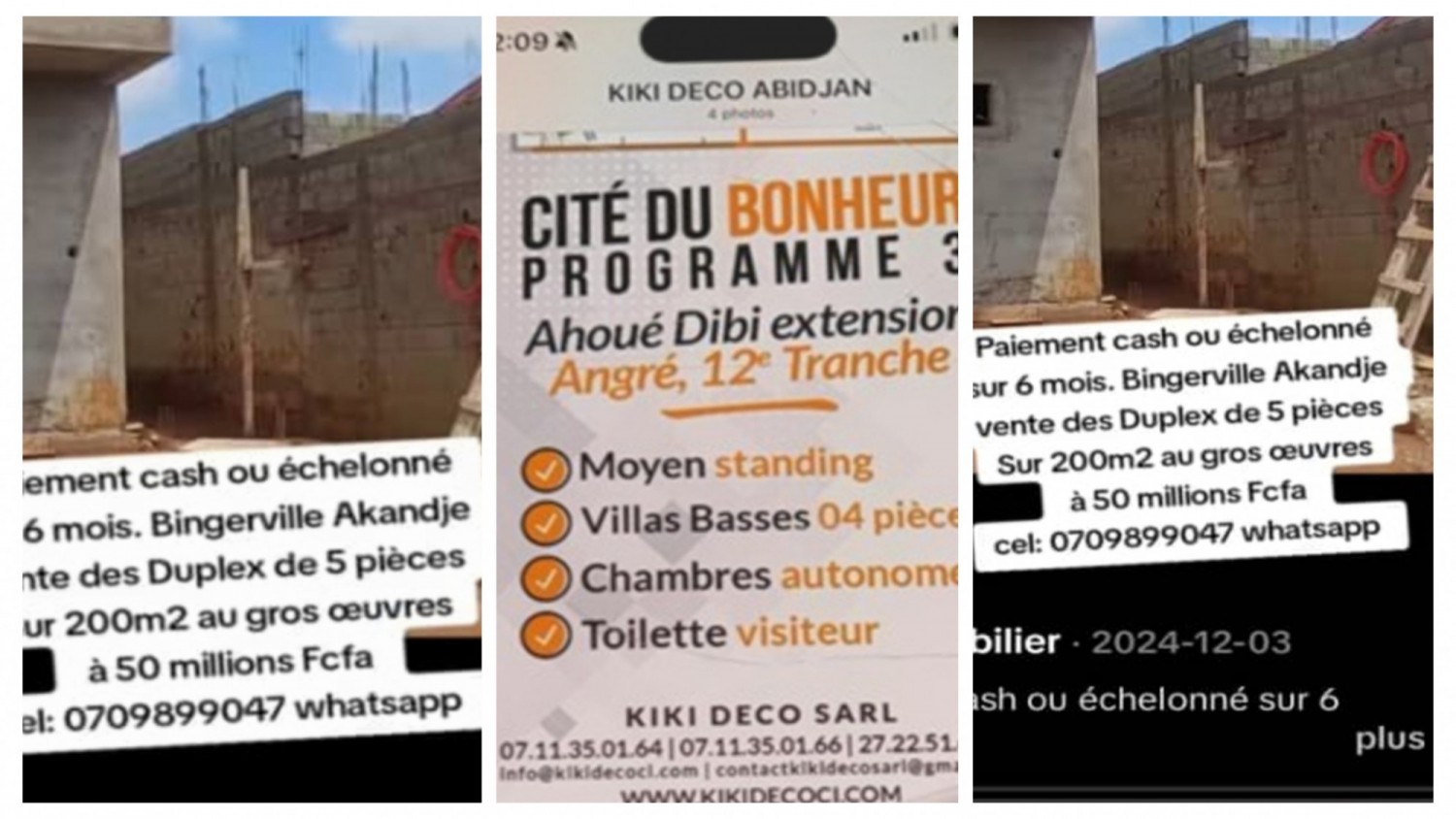 Côte d'Ivoire : Immobilier à Bingerville, Cocody et Anyama , des projets de Vivie Immobilier et Kiki Déco jugés illégaux par le MCLU