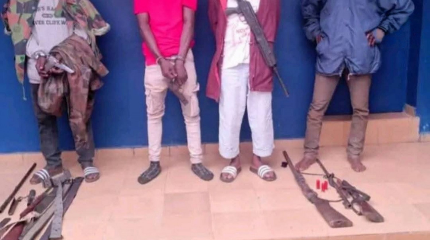 Côte d'Ivoire : Six présumés malfaiteurs arrêtés avec un arsenal de guerre dans le département d'Arrah