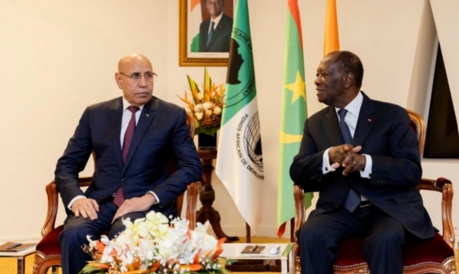 Côte d'Ivoire-Mauritanie : BAD, entretien Ouattara-Ghazouani en marge de la cérémonie