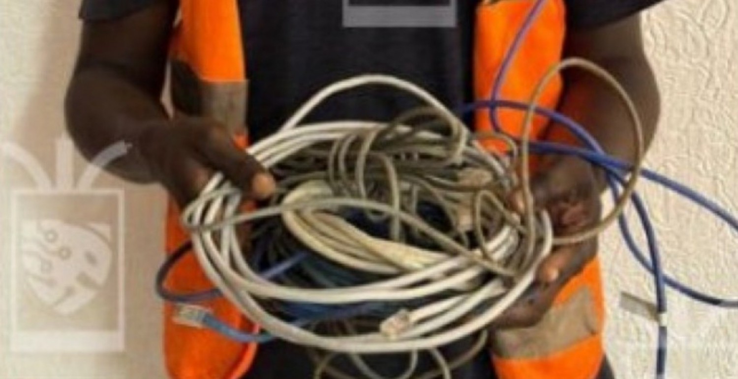 Côte d'Ivoire : Une tentative de vol de câbles de télécommunication déjouée, un suspect interpellé