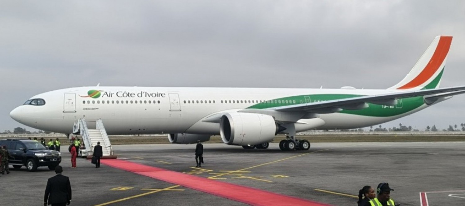 Côte d'Ivoire : Ligne Abidjan-Paris, le premier Airbus A330-900neo de Air Côte d'Ivoire a atterri à Abidjan, ce jeudi en début de soirée en présence du PM Mambé