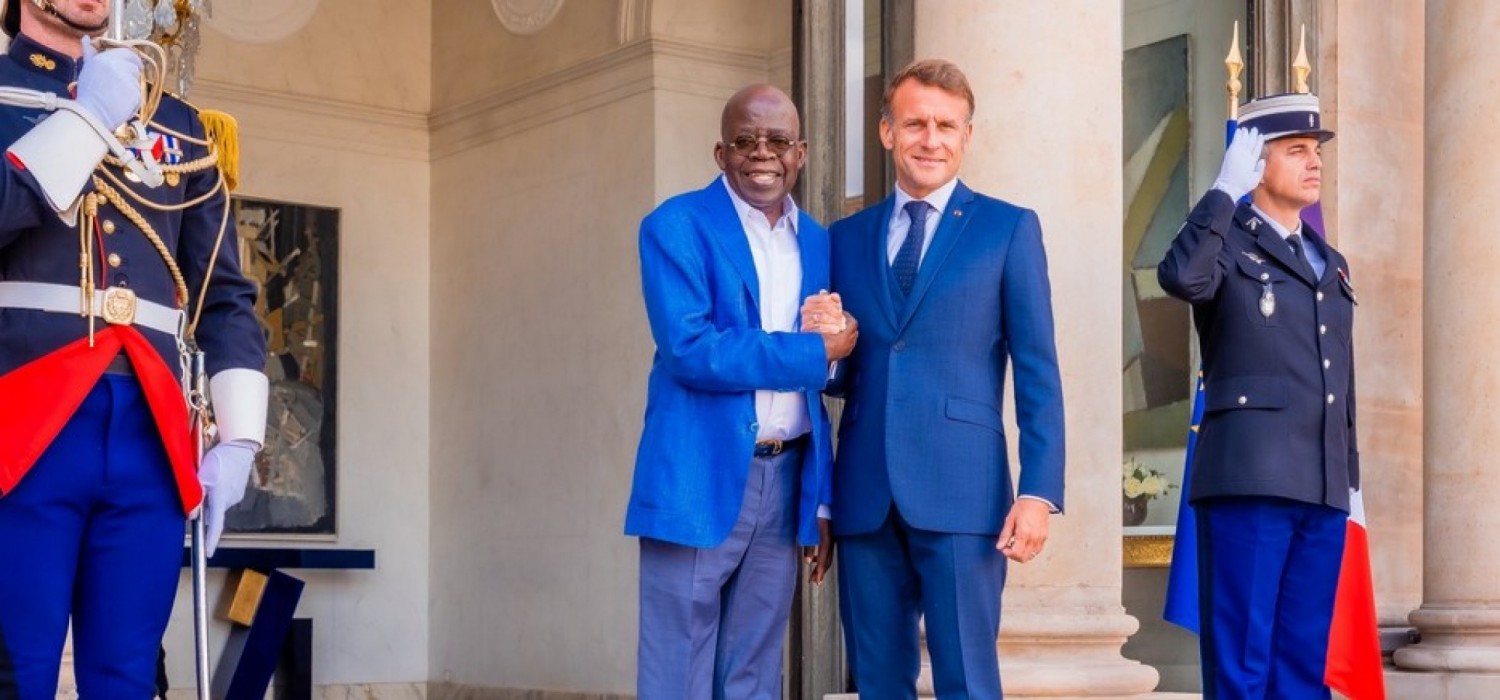 Nigeria-France :  Parti en congé, Tinubu rencontre Macron à Paris
