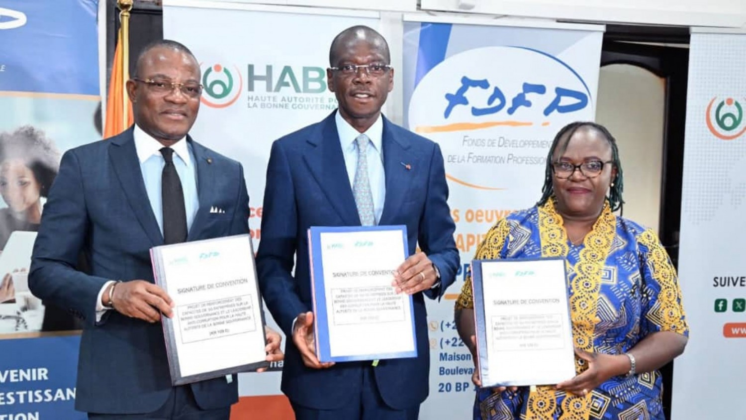Côte d'Ivoire : Lutte contre la corruption, un partenariat stratégique paraphé  entre la HABG et le FDFP pour renforcer la gouvernance
