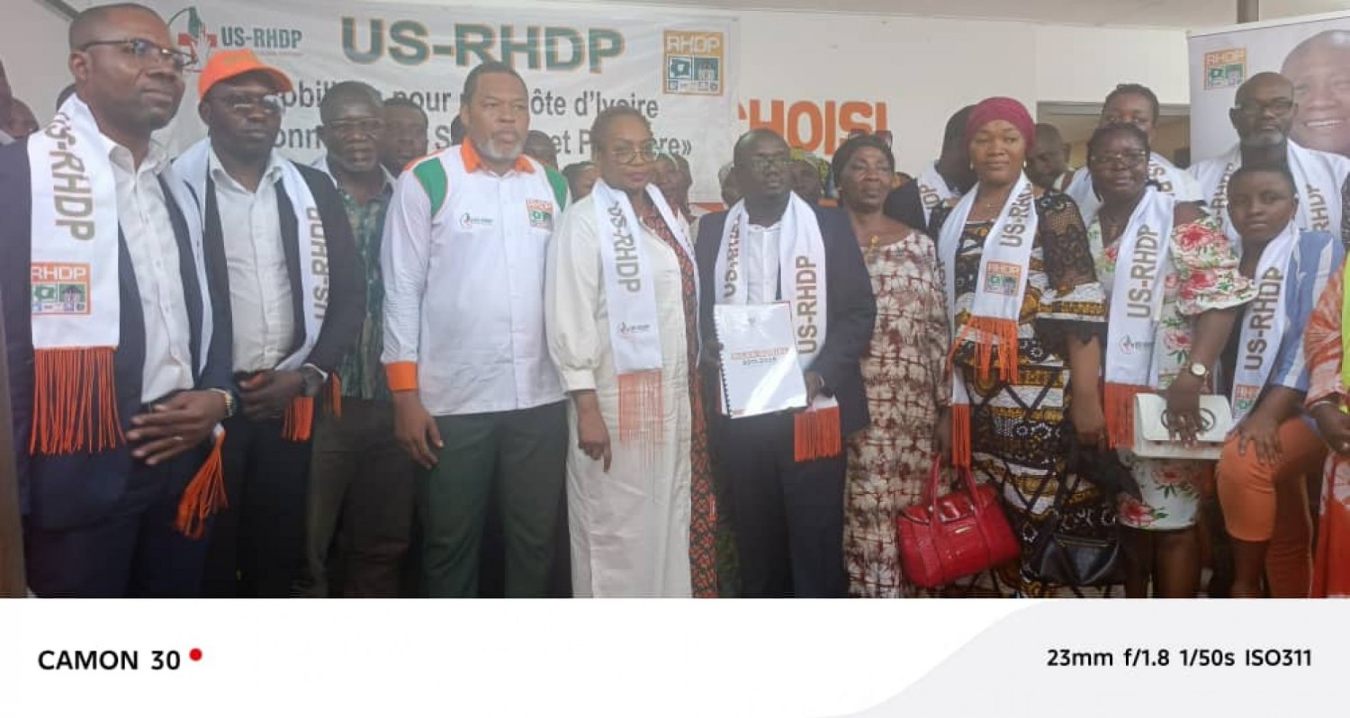 Côte d'Ivoire : Présidentielle 2025, l'US-RHDP mobilise ses troupes d'Abobo, remet le bilan social d'Alassane Ouattara et appelle à voter pour lui