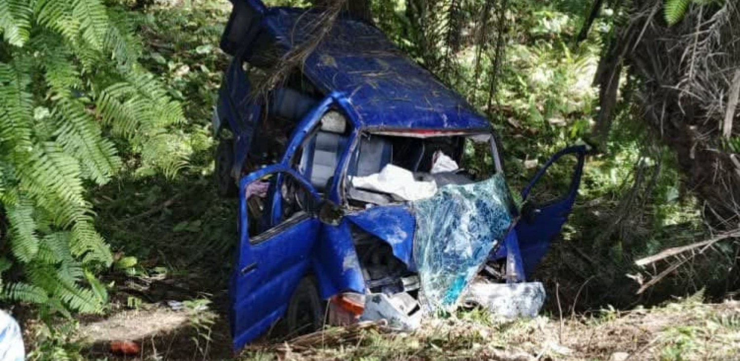 Côte d'Ivoire : Accident tragique à Allakro, un mort et 13 blessés dans une sortie de route