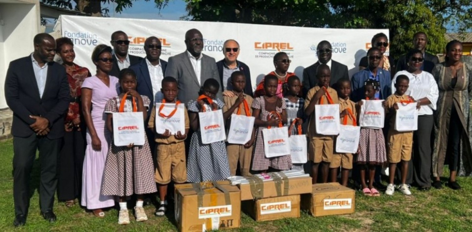 Côte d'Ivoire : Rentrée Scolaire 2025-2026, la Fondation Eranove et Ciprel font dons de kits scolaires à plus de 4620 enfants de l'IEP de Vridi