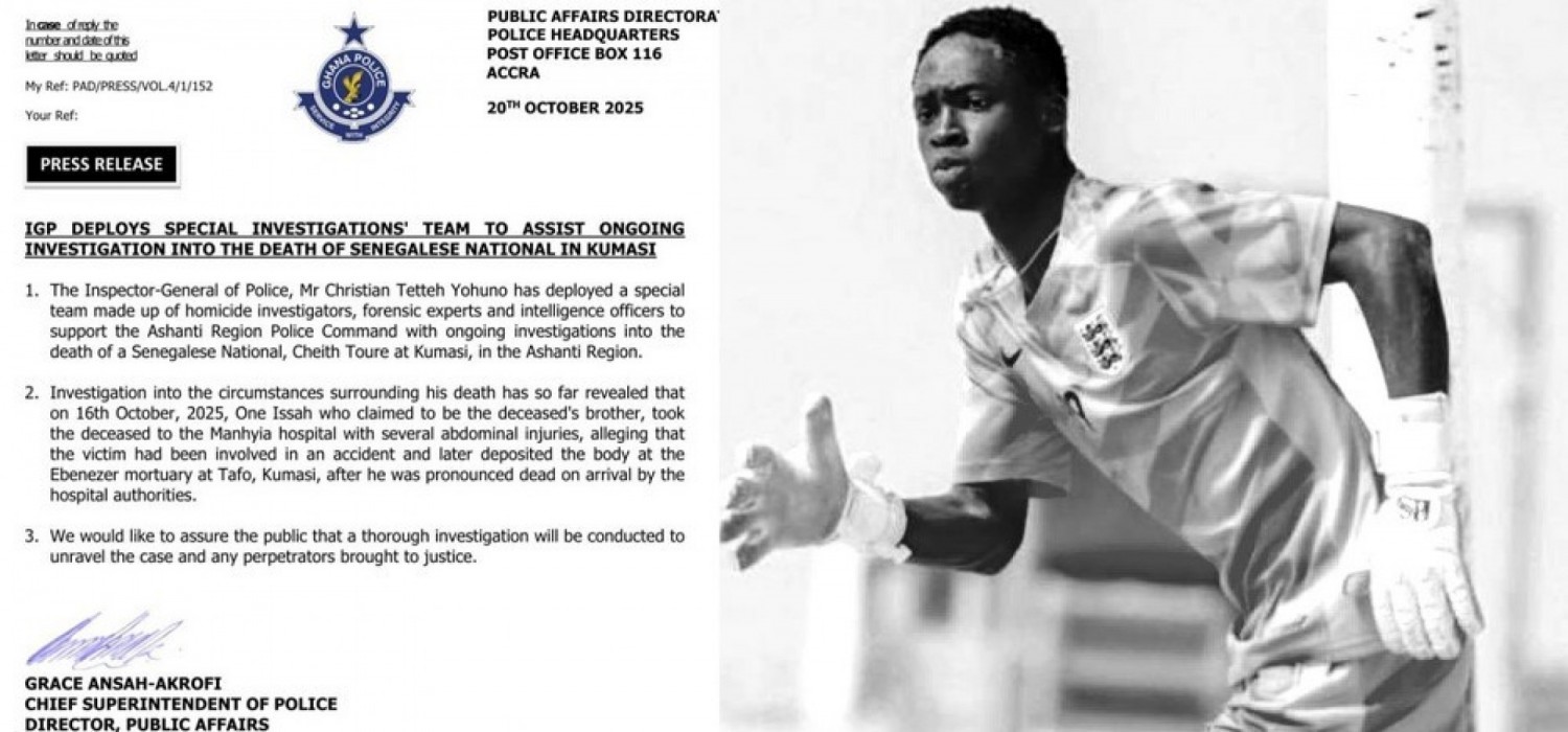 Ghana-Sénégal :  La police ghanéenne enquête sur le décès « non naturel » d'un gardien sénégalais à Kumasi