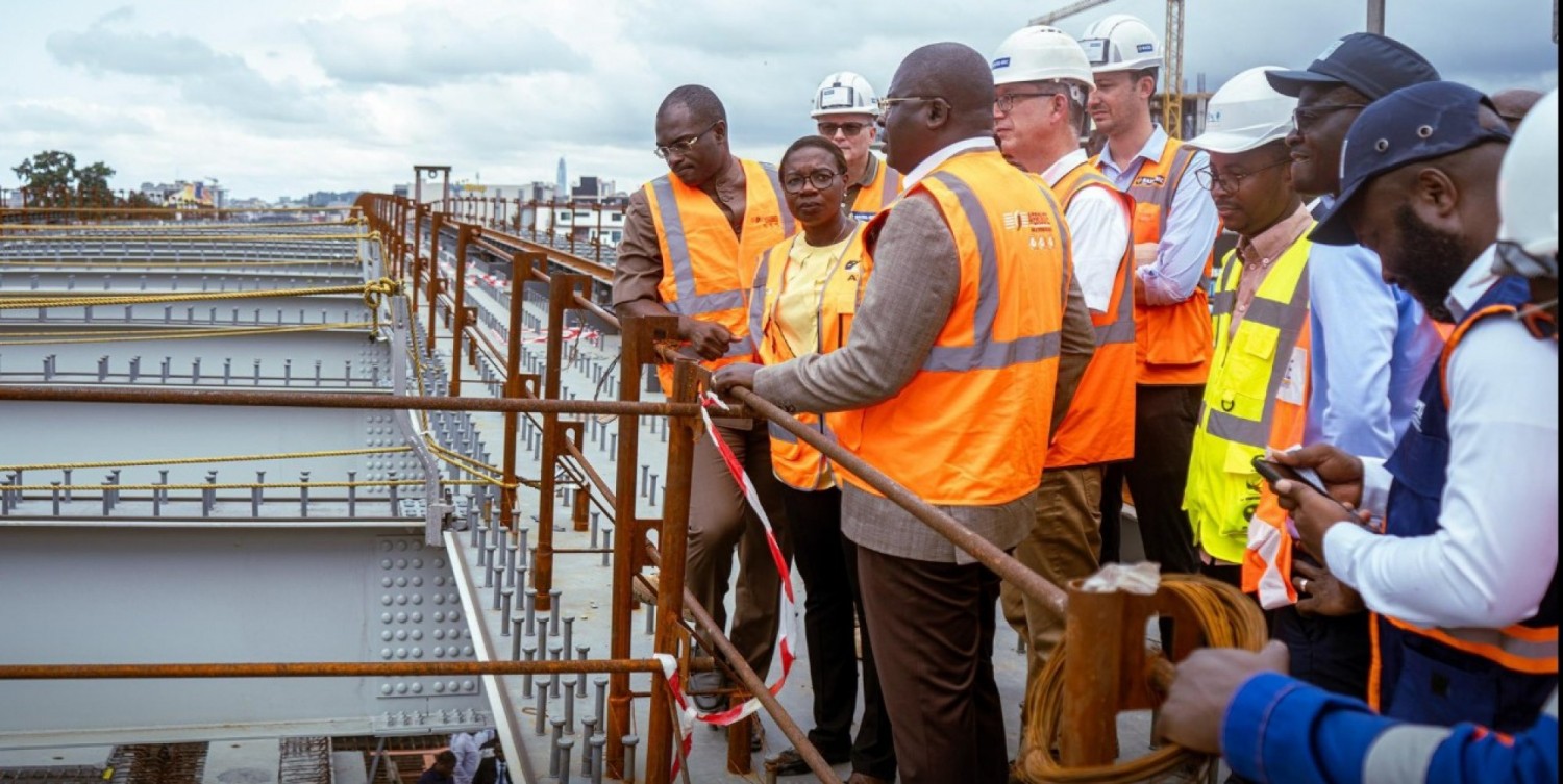 Côte d'Ivoire : Le Ministre Amédé Kouakou, s'imprègne de l'évolution des travaux des trois échangeurs du Boulevard Coffi Gadeau, voici le taux d'exécution global à ce jour