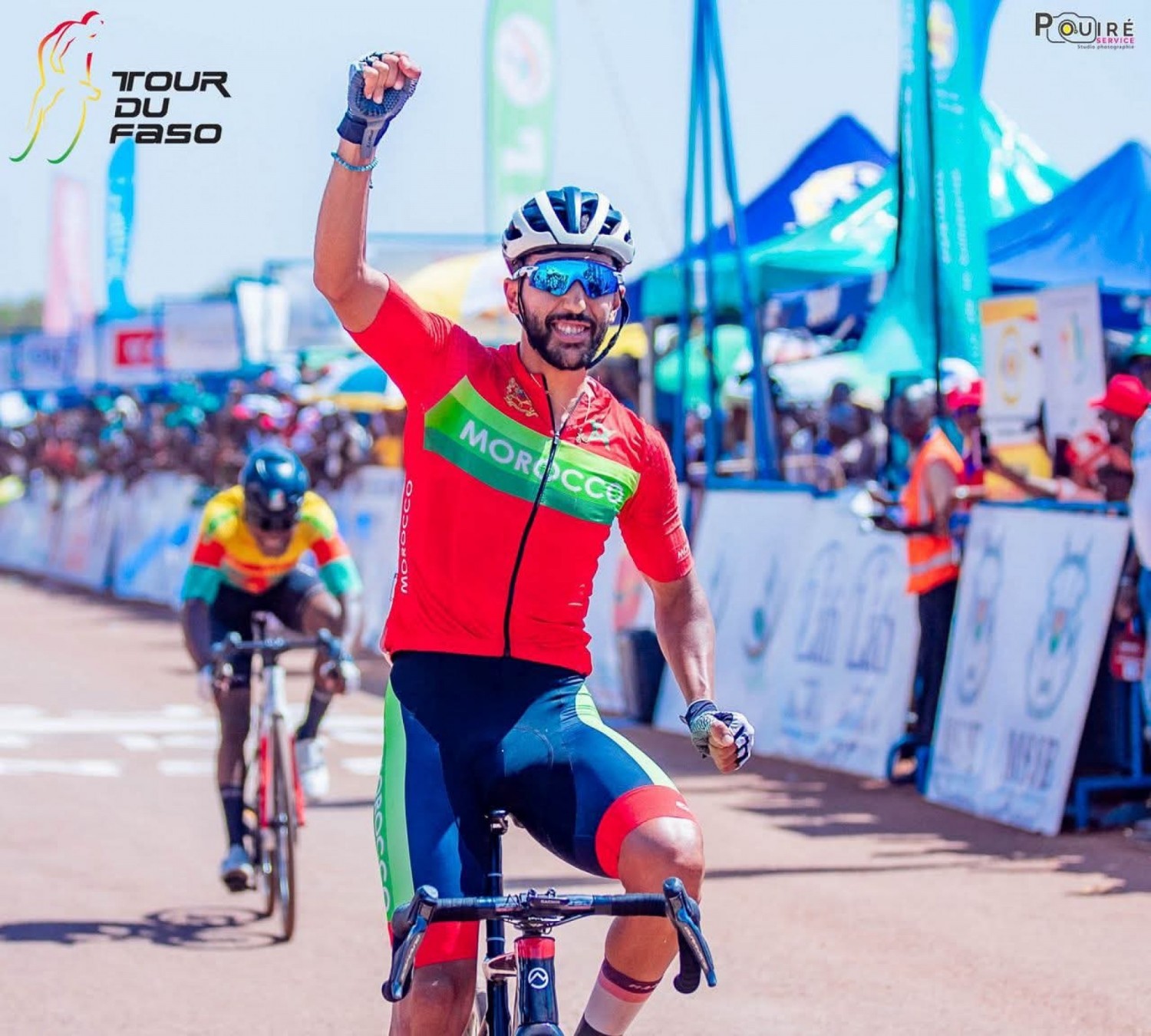 Burkina Faso : 9e étape du tour du Faso, le Marocain Achraf Edogmy vainqueur, Paul Daumont conserve le maillot jaune