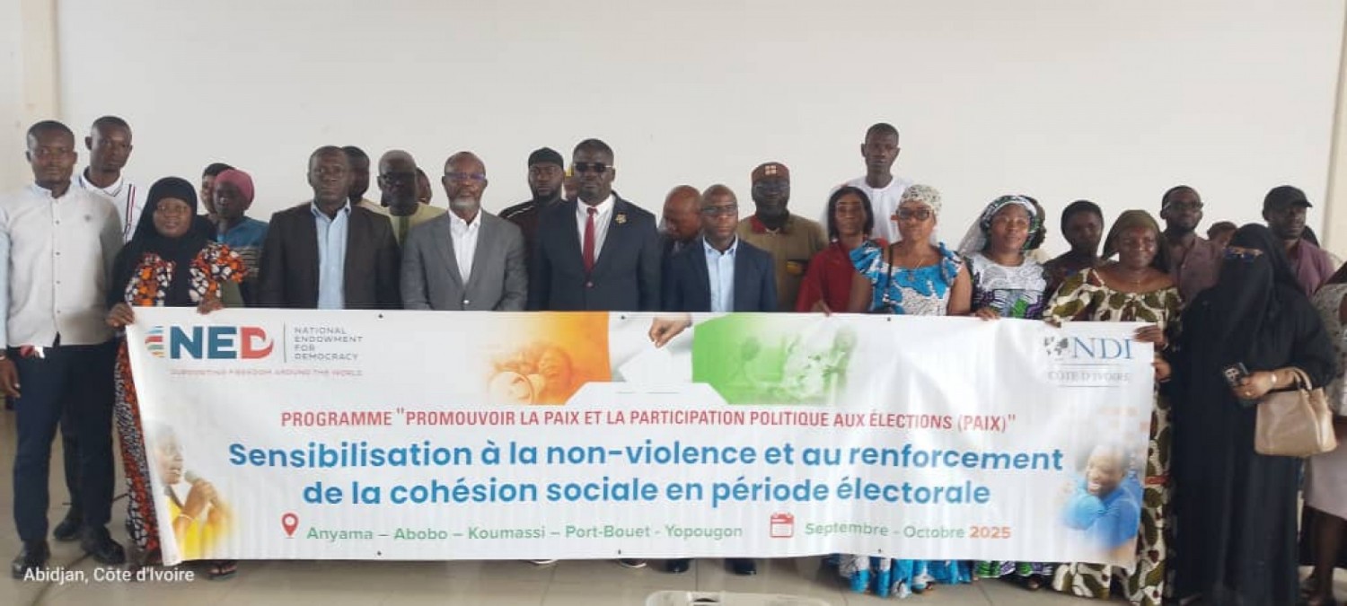 Côte d'Ivoire : Yopougon, le NDI sensibilise à la paix à l'approche des élections législatives