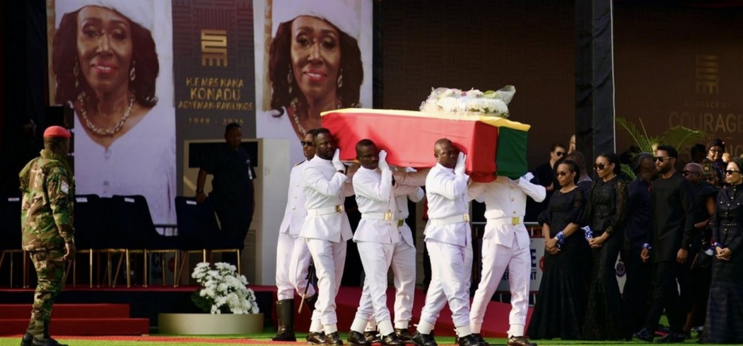 Ghana :  Obsèques et inhumation de l'ancienne première dame Nana Konadu A-Rawlings à Accra