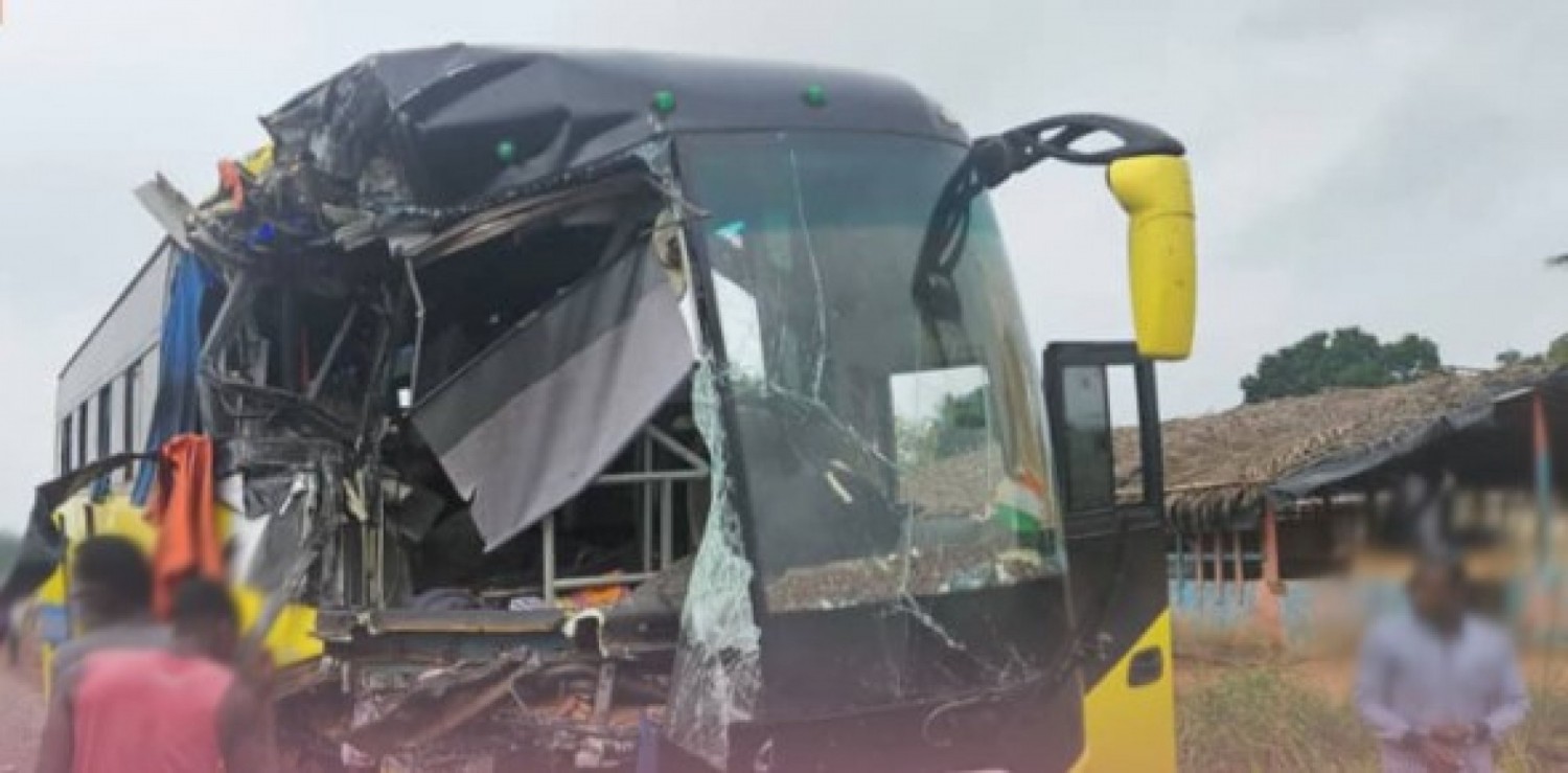 Côte d'Ivoire : Corridor axe Daloa-Man, une collision entre un car et un camion signalée ce lundi, bilan provisoire (3 morts)