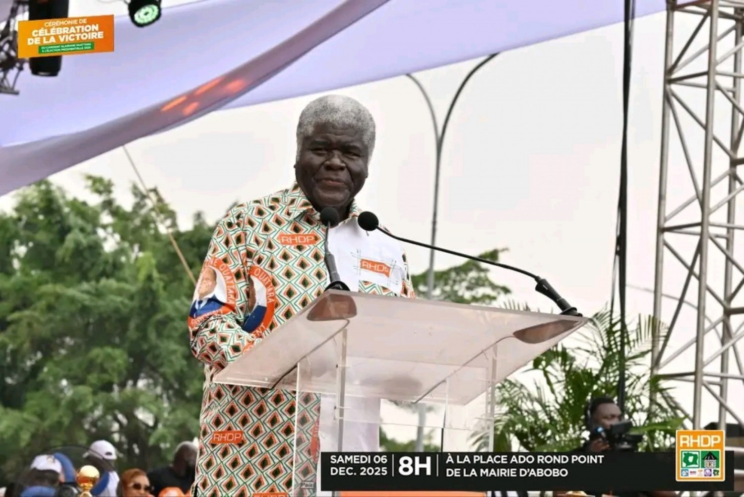 Côte d'Ivoire : Abobo, célébration de la victoire de Ouattara, Mambé promet « une Côte d'Ivoire encore plus Zo », Kandia Camara salue « la victoire d'un homme providentiel »