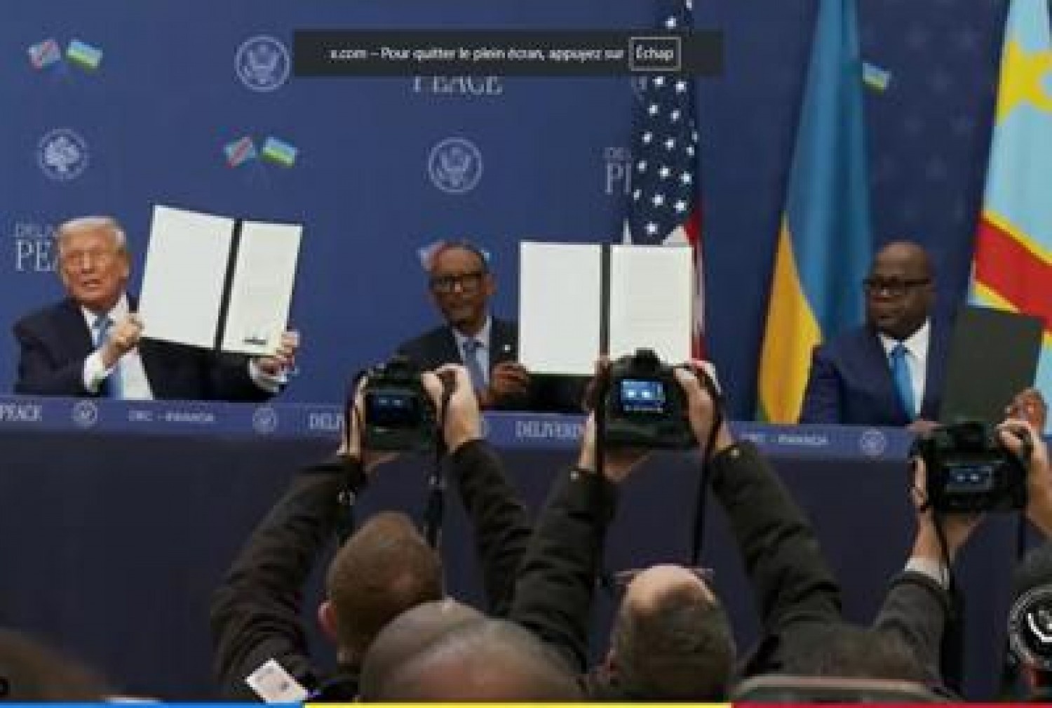 RDC-USA : Tshisekedi accuse le Rwanda de saboter l'accord de paix