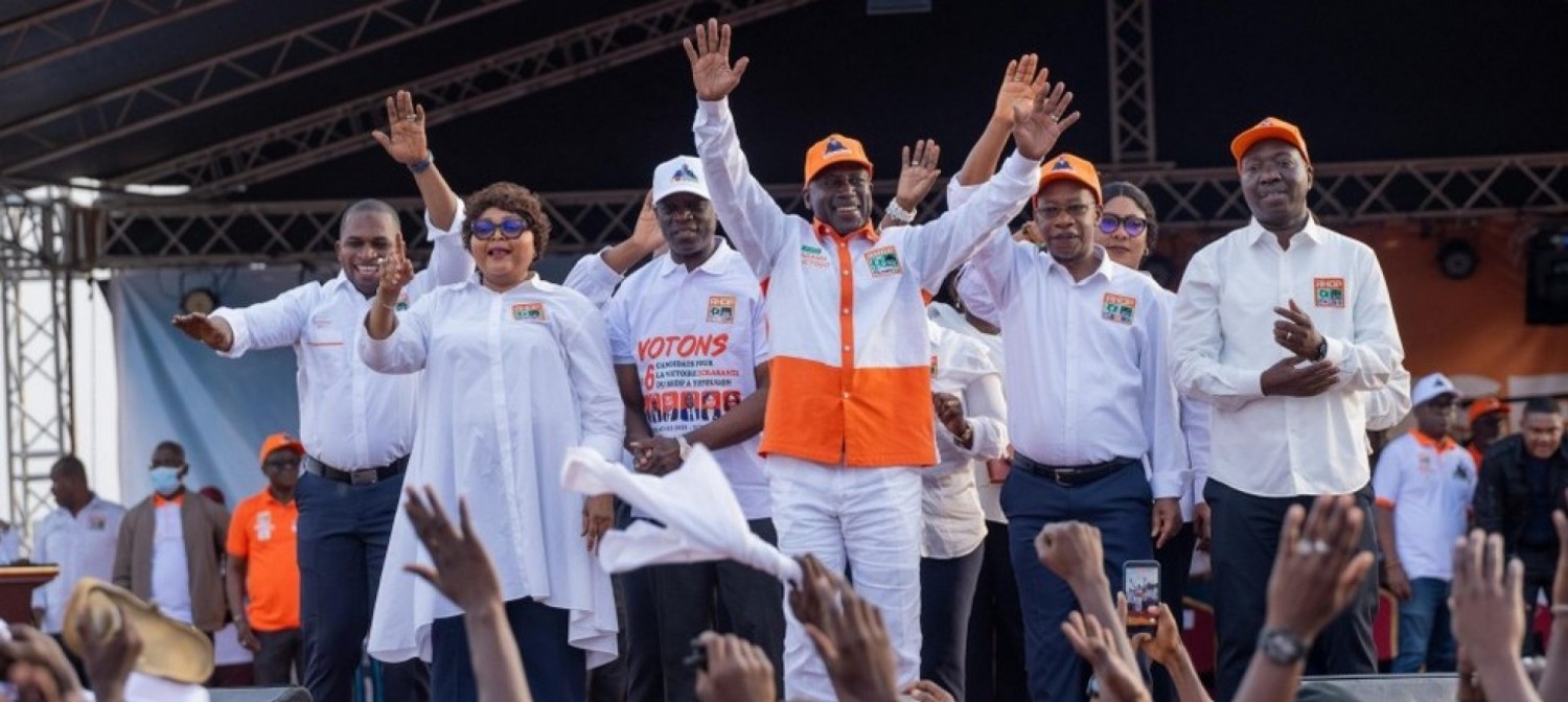 Côte d'Ivoire : Législatives 2025 à Yopougon, Adama Bictogo et le RHDP en démonstration de force et de puissance à la place Ficgayo