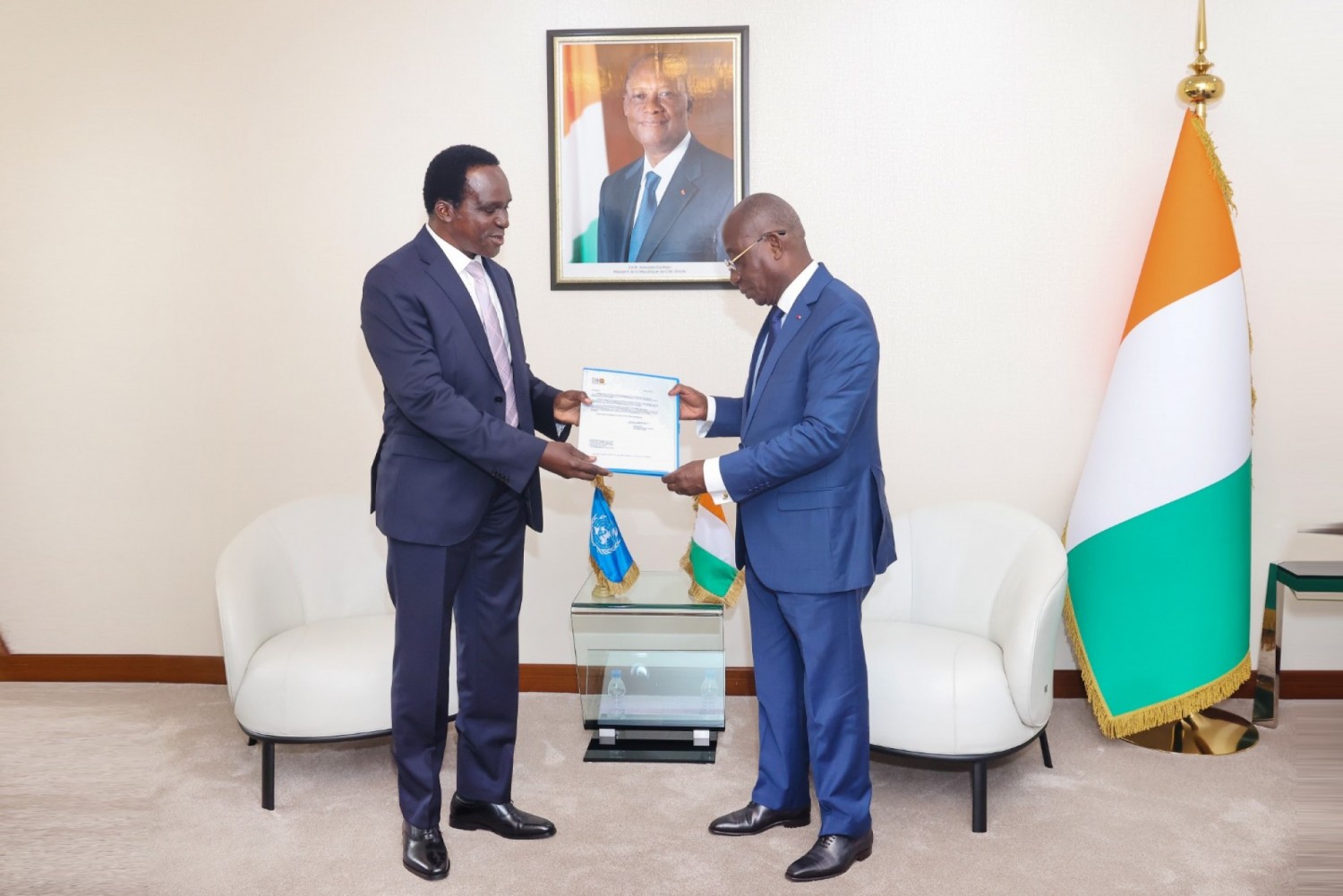 Côte d'Ivoire : Le nouveau Représentant de l'UNFPA  a présenté ses lettres de créance à Léon Adom Kacou