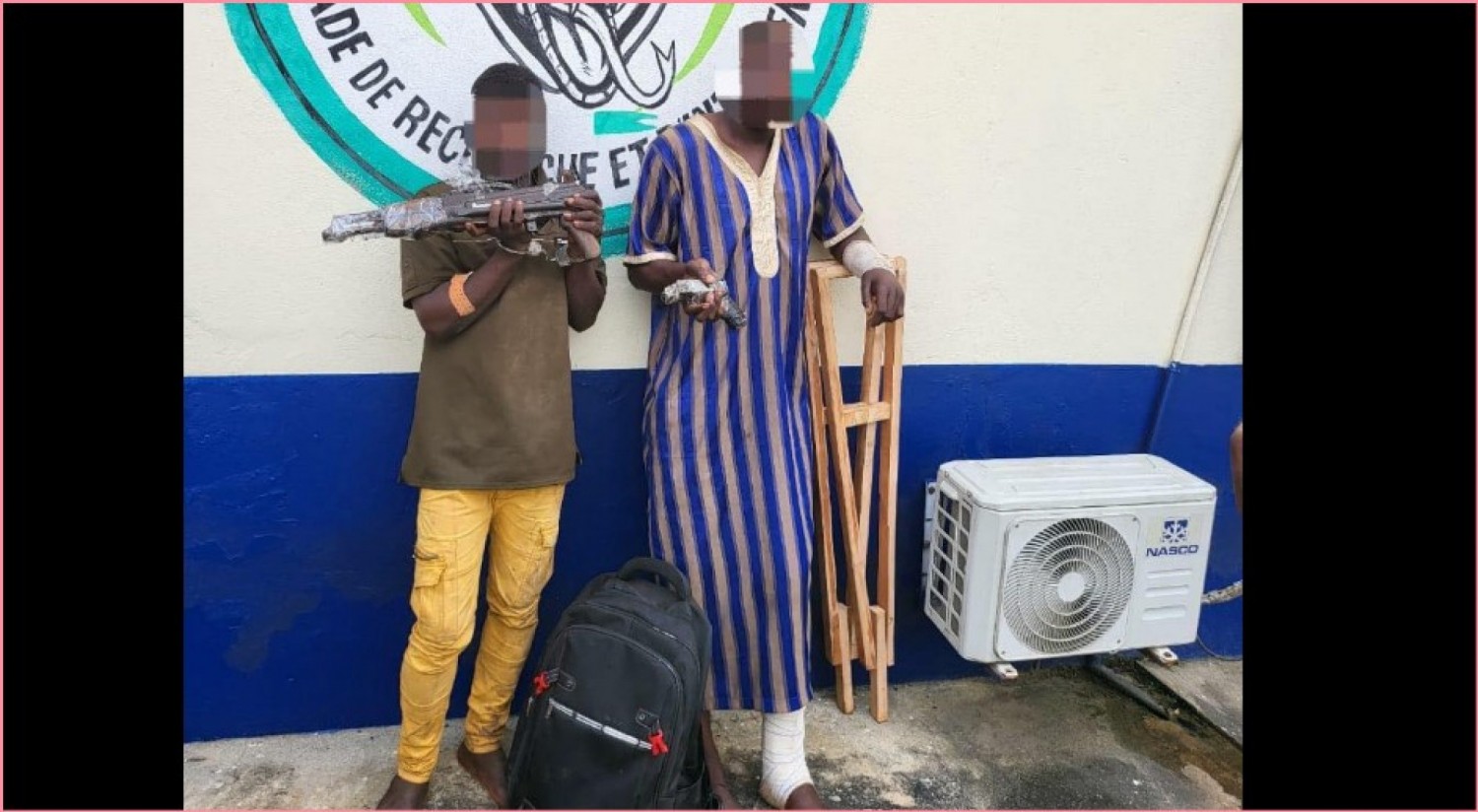 Côte d'Ivoire : Deux individus aux arrêts pour vol armés d'une kalachnikov AK47 et d'un pistolet automatique sur une agence de transfert d'argent