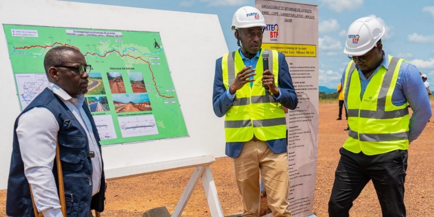 Côte d'Ivoire : PORTEO BTP Gabon lance officiellement les travaux d'aménagement et de bitumage de la route Alembé – Lopé – Carrefour Leroy Mykouyi