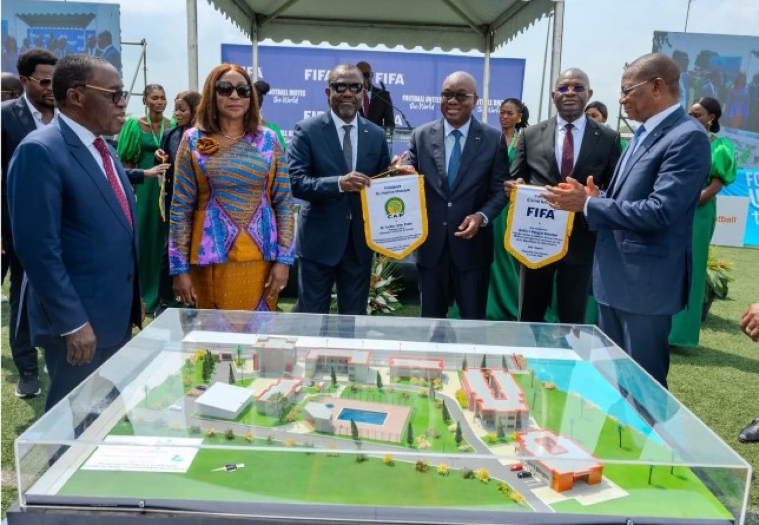 Côte d'Ivoire : La FIF pose  la première pierre d'un projet gigantesque pour la modernisation du CNTF  de Bingerville, le coût estimé à 2,6  milliards FCFA