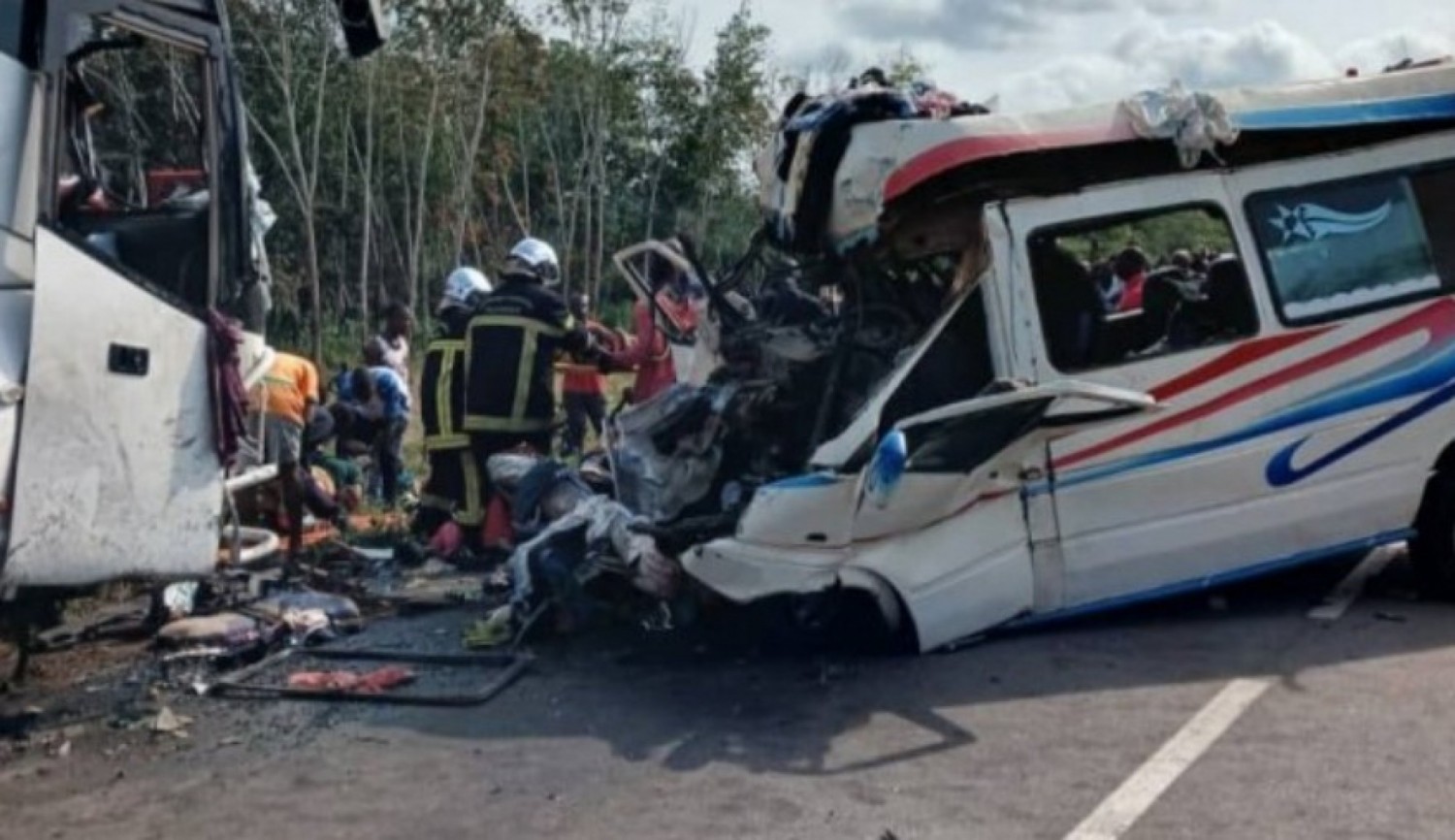 Côte d'Ivoire : Début de week-end tragique, une collision entre deux cars fait 05 morts