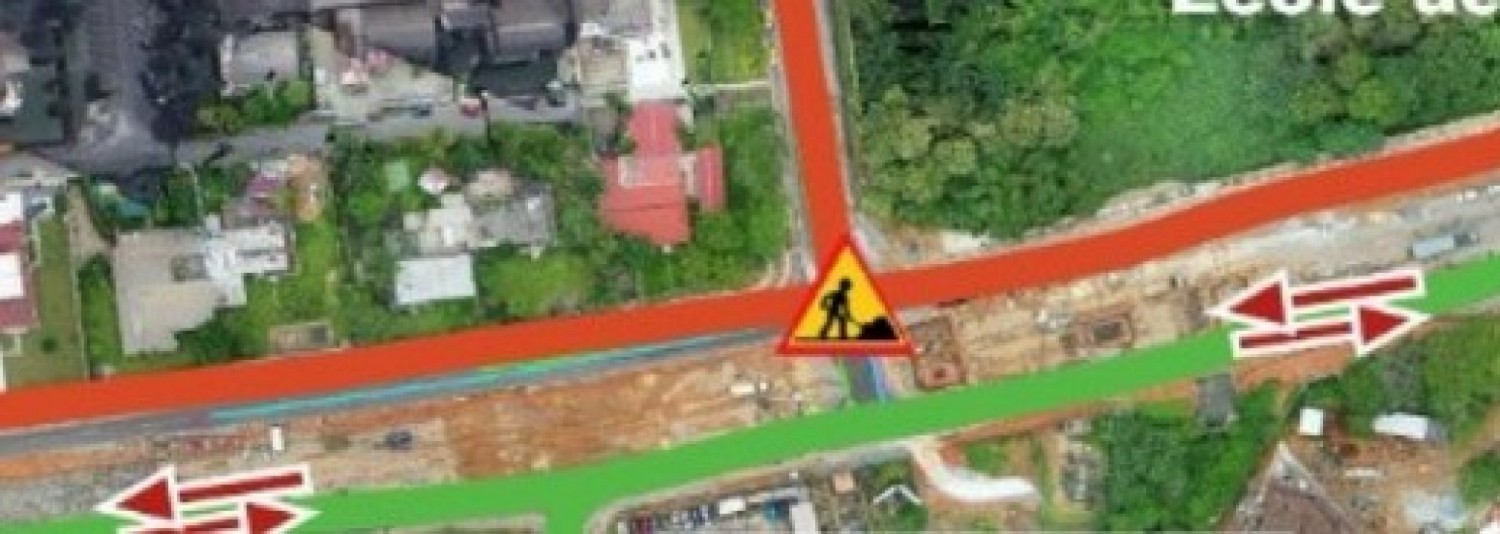 Côte d'Ivoire : Travaux de l'échangeur du carrefour de l'école de Police (Cocody), fermeture du carrefour d'accès au Vallon les nuits du 14 au 17 février