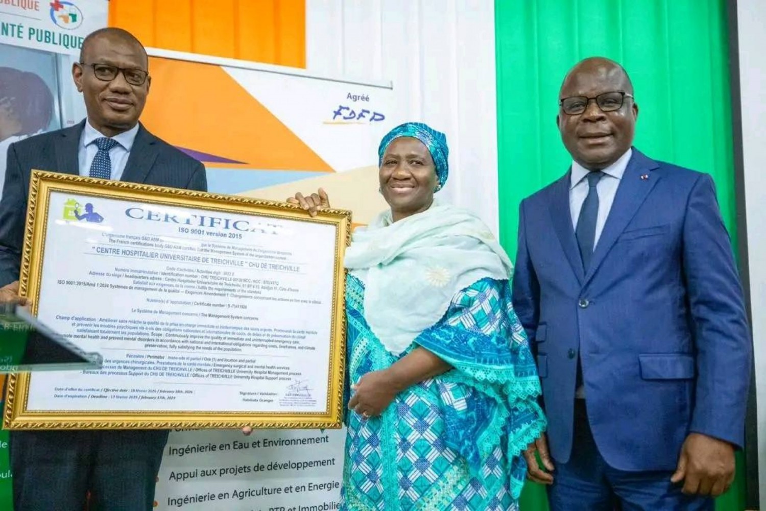 Côte d'Ivoire : Des  établissements sanitaires universitaires dont le CHU de Treichville  certifiés aux Normes ISO 9001 version 2015