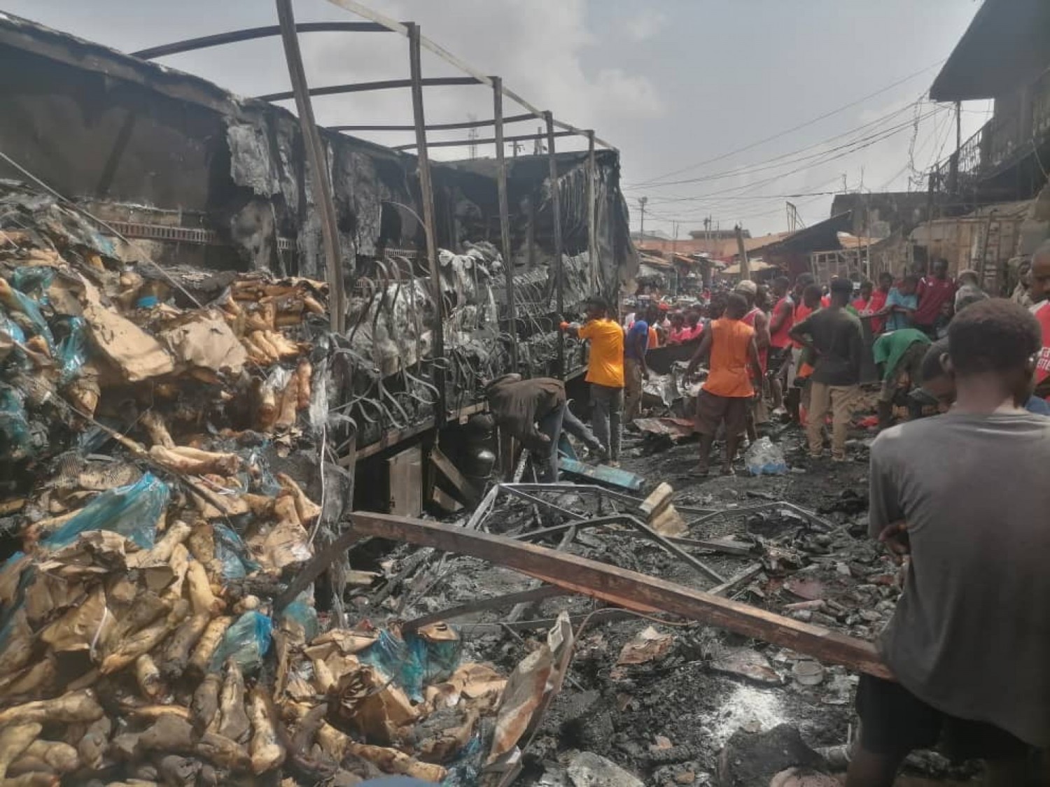 Côte d'Ivoire : Gagnoa, le grand marché ravagé par un incendie