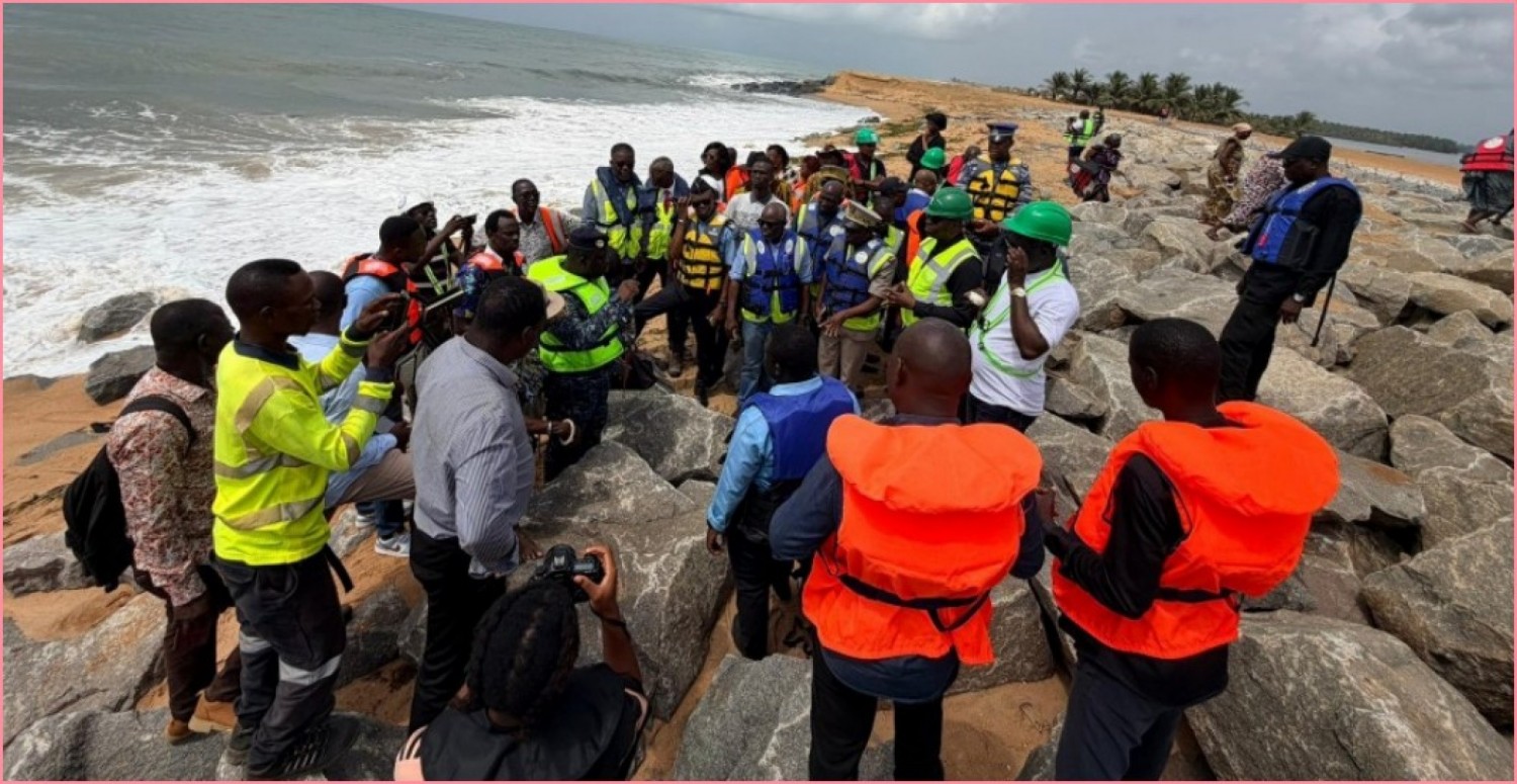 Côte d'Ivoire: Grand-Lahou sauvée des eaux grâce au projet WACA, le ministre Abou Bamba célèbre « une avancée historique » contre l'érosion côtière