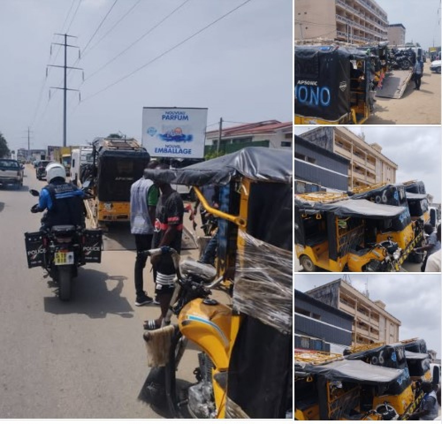 Côte d'Ivoire : Opération « Tolérance zéro sur les routes », l'activité de Motos-taxis et tricycles  formellement interdite,  saisie des engins pour exercice de transport illégal