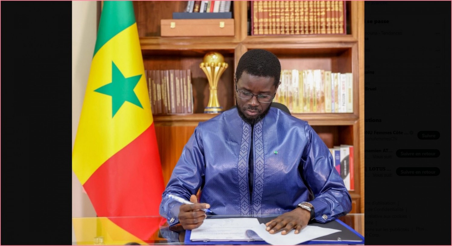 Sénégal : CAN 2025, le geste symbolique de Bassirou Faye affichant le trophée enflamme les réseaux