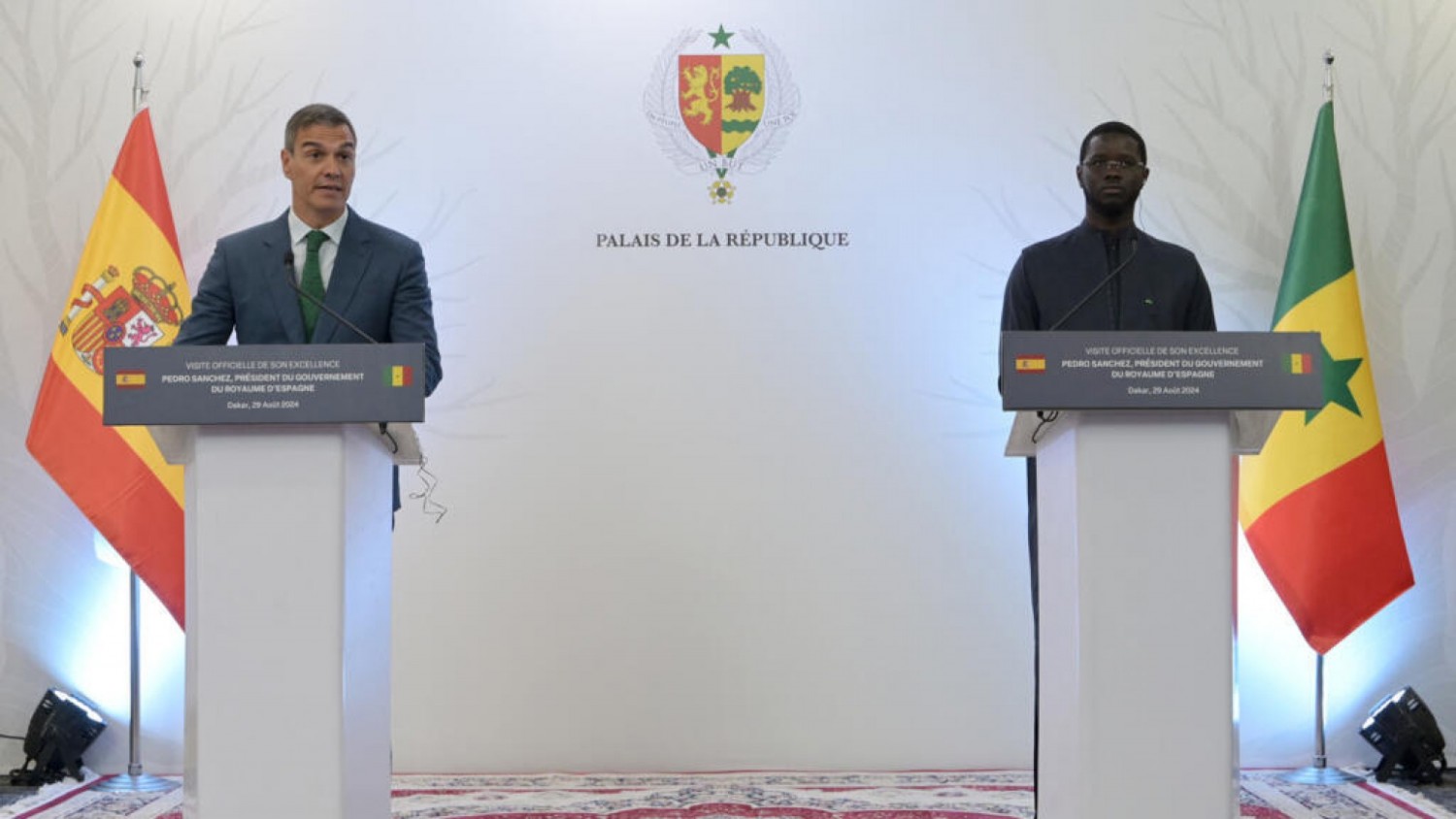 Sénégal–Espagne : Bassirou Diomaye Faye en visite officielle à Madrid