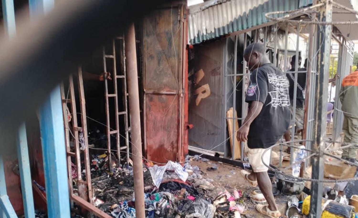 Côte d'Ivoire : Incendie au marché de Balouzon à Daloa, trois conteneurs ravagés par les flammes