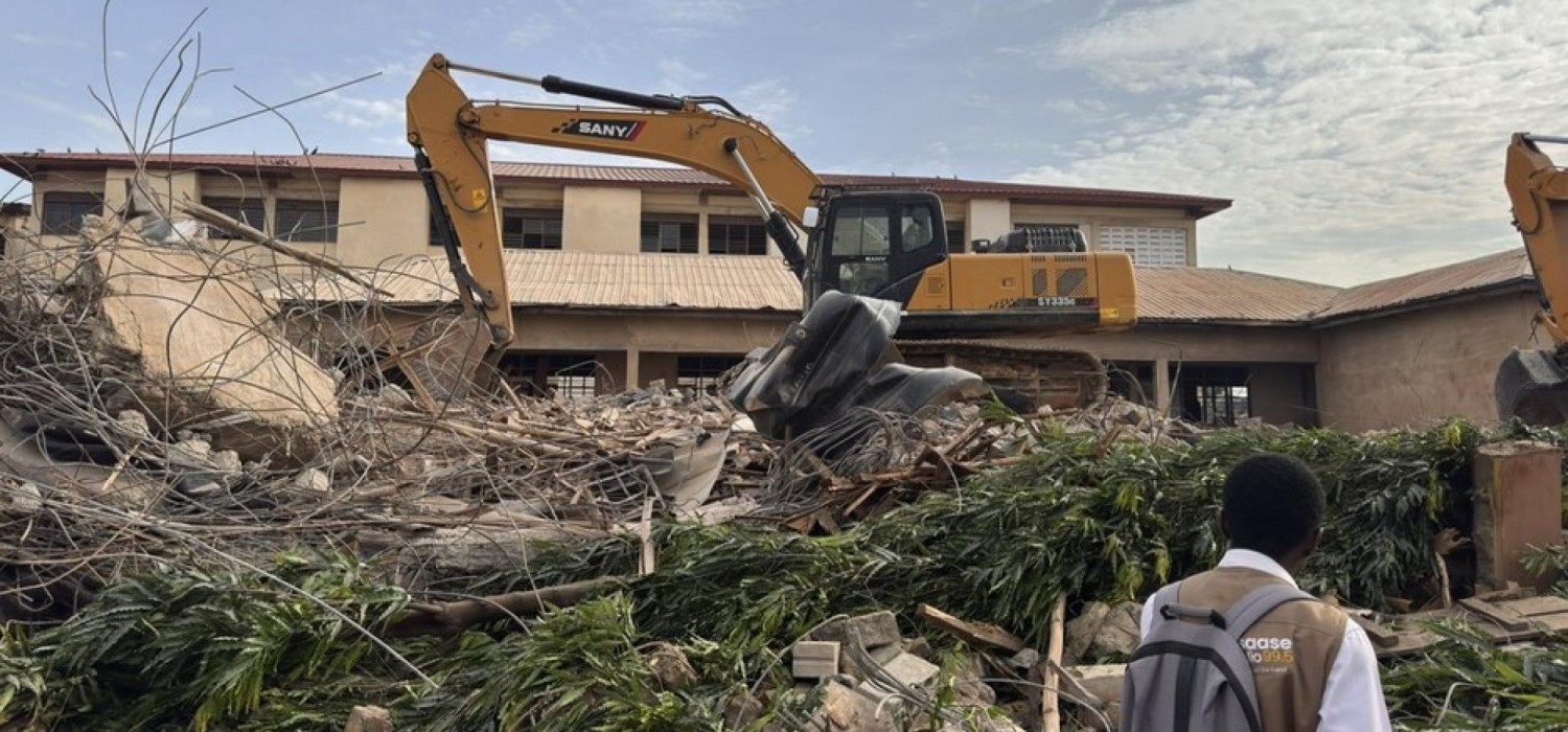 Ghana :  Effondrement d'un immeuble à Accra New Town, 3 morts et 20 survivants