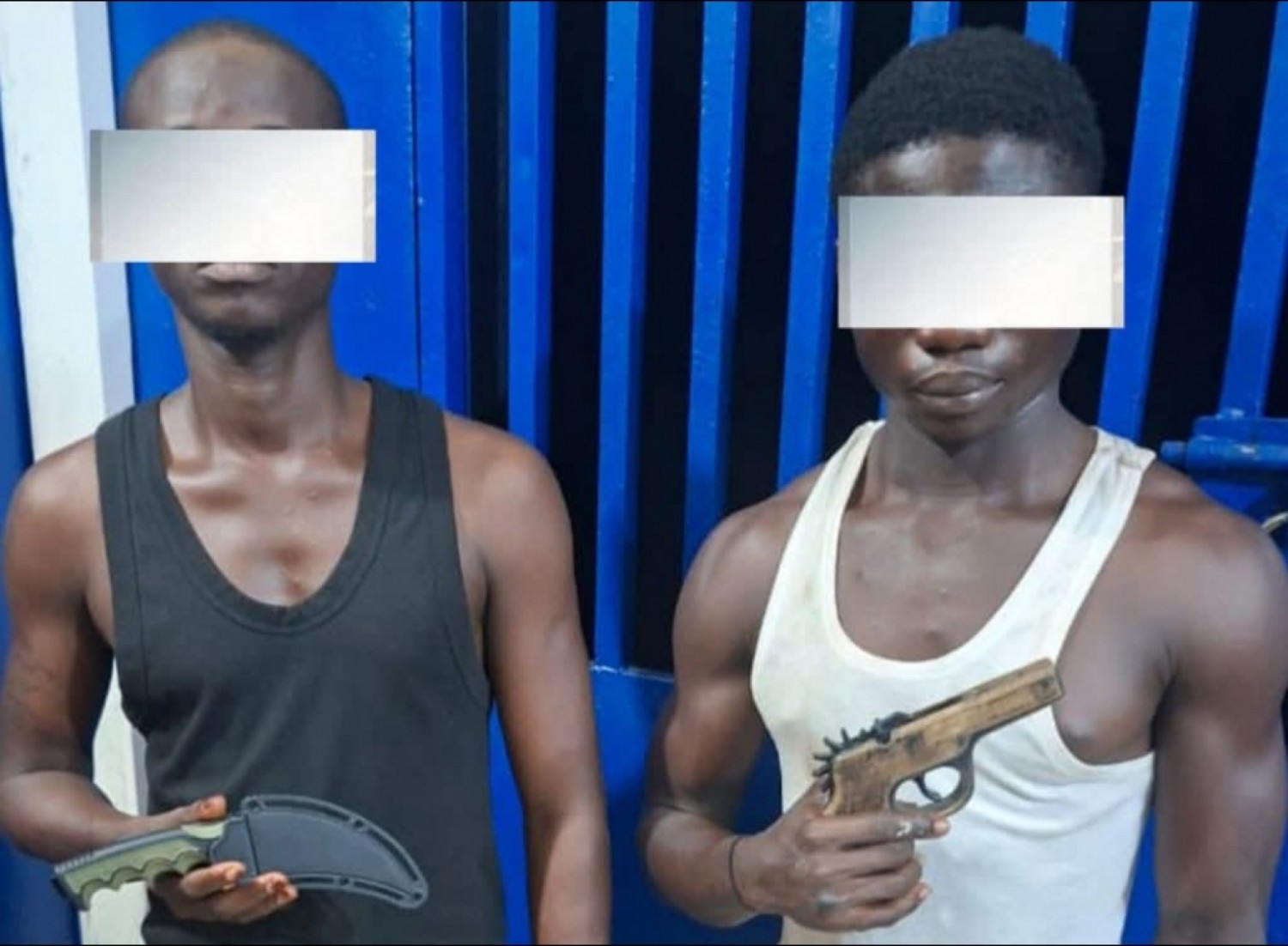 Côte d'Ivoire : Yamoussoukro, deux suspects arrêtés avec des armes blanches lors d'une opération