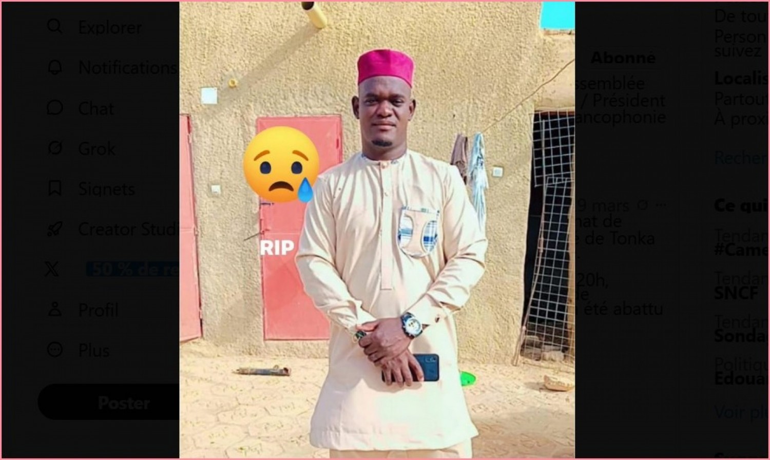 Mali : Le responsable d'une association de jeunes assassiné par des jihadistes