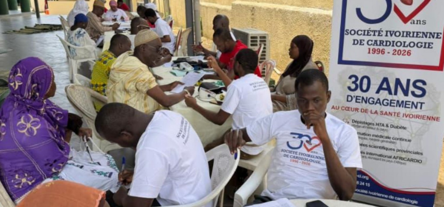 Côte d'Ivoire : 30 ans de la SICARD, fléau des maladies cardiovasculaires, après Abidjan, Bouaké, dépistage à venir à Attécoubé