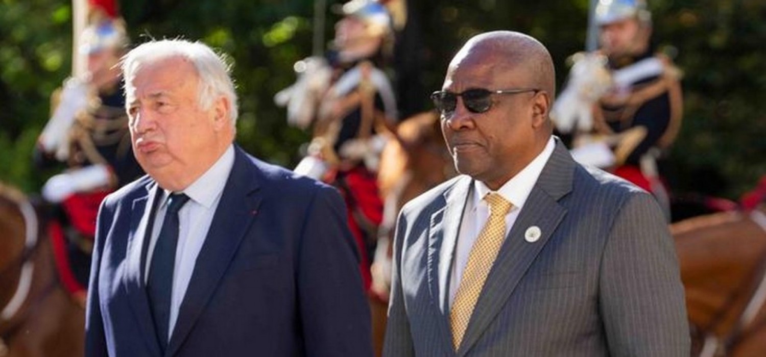 Ghana-France :  Mahama rencontre le président du Sénat à Paris et va s'entretenir avec Macron