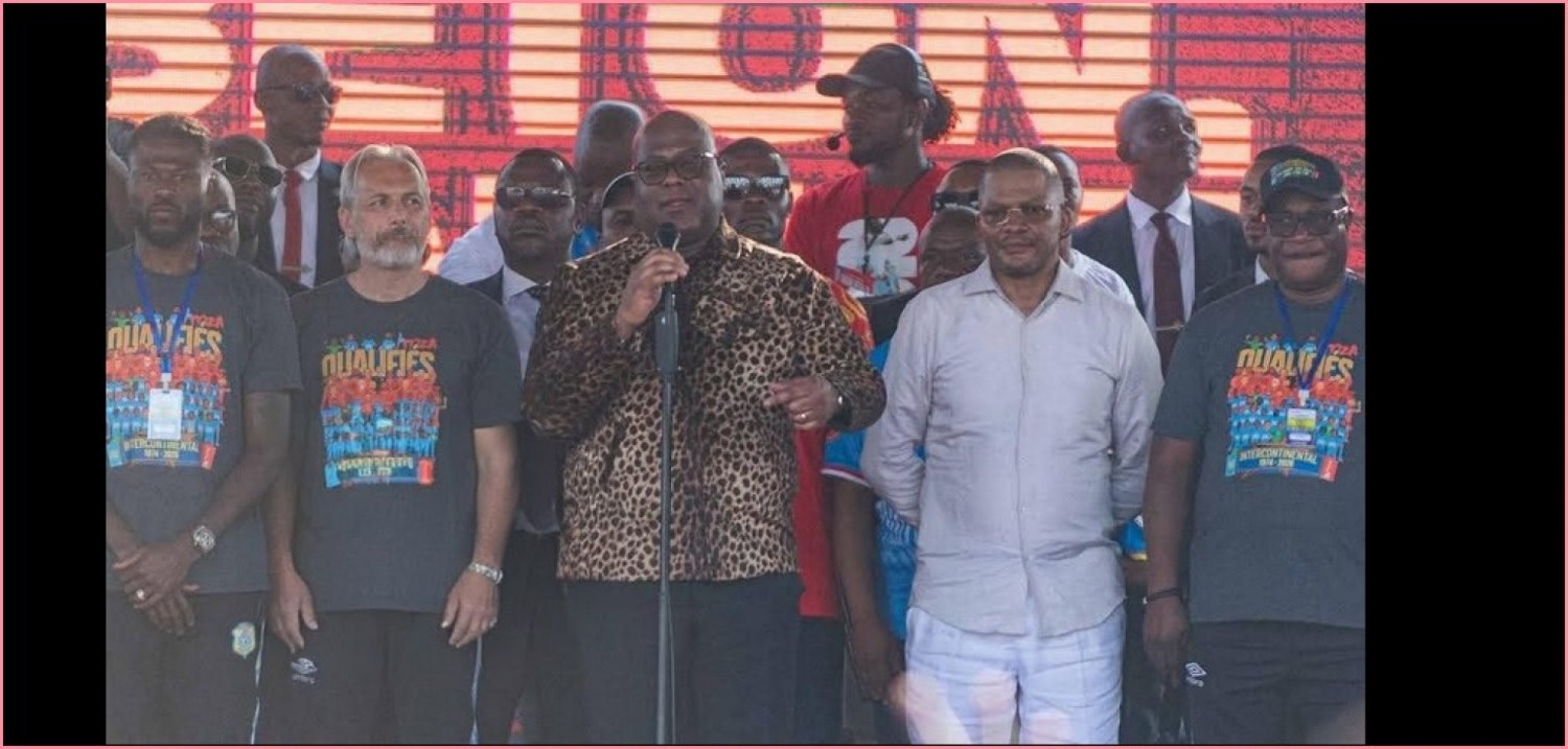 RDC : Tshisekedi récompense les Léopards après leur qualification, voitures et maisons promises