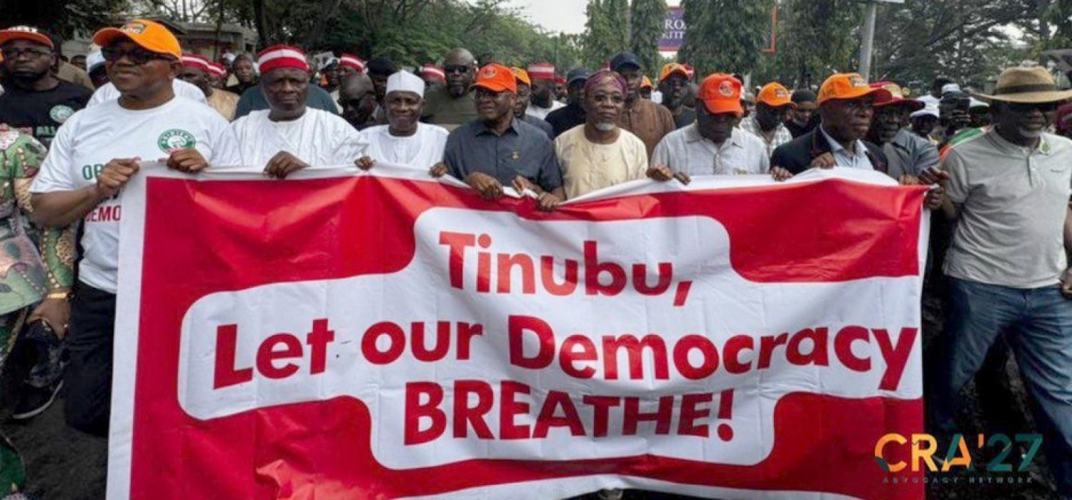 Nigeria :  Manifestations « Sauvons la démocratie » des leaders et militants du parti ADC à Abuja