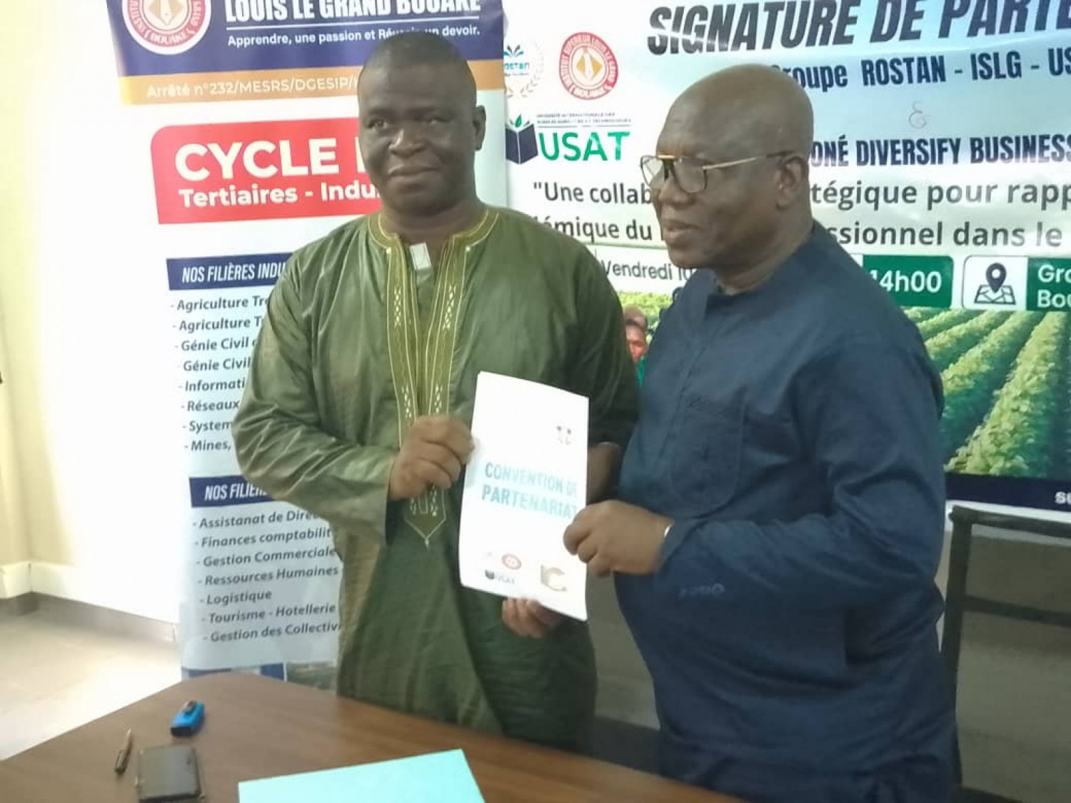 Côte d'Ivoire : Bouaké, les stages pratiques des étudiants d'un institut au centre de la signature d'une convention