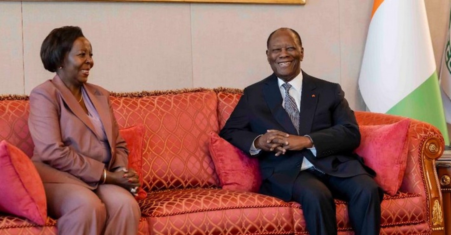 Côte d'Ivoire : Alassane Ouattara échange avec la SG  de la Francophonie Louise Mushikiwabo, plusieurs sujets au menu