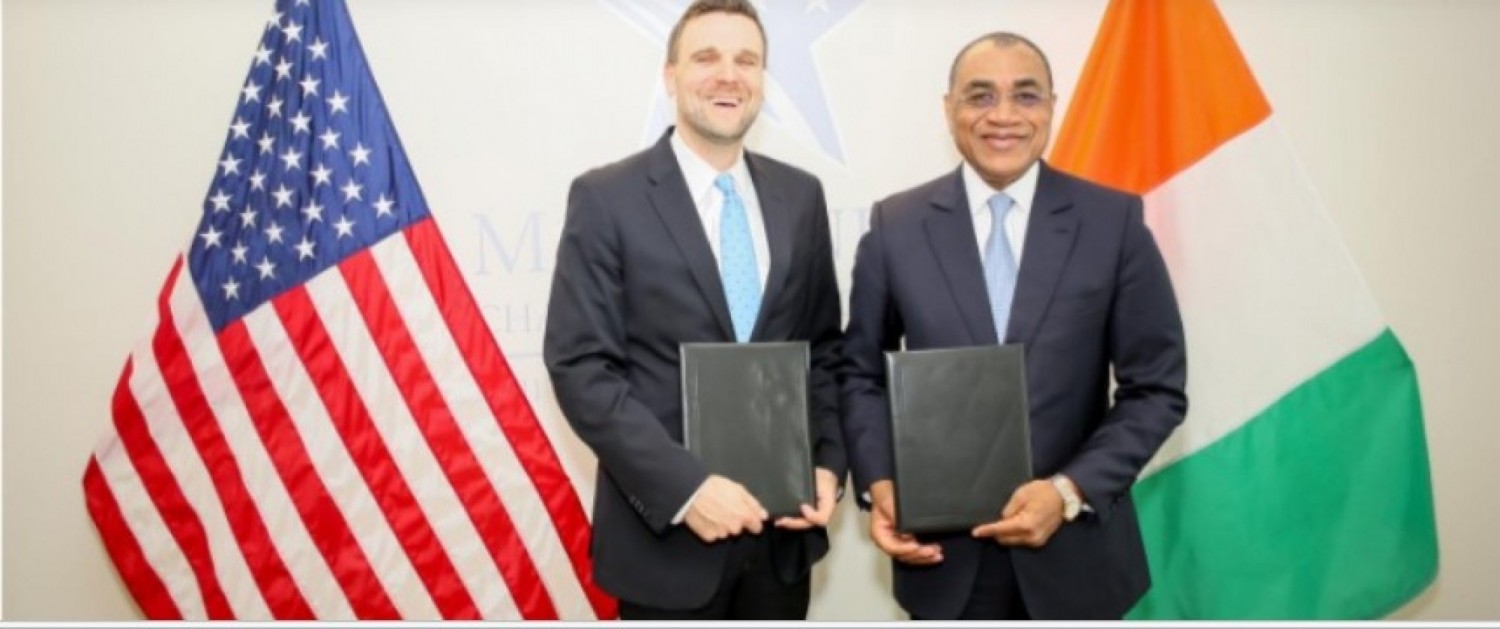 Côte d'Ivoire-USA : Accord à Washington  pour la mise en œuvre du deuxième Compact avec le Millennium Challenge Corporation (MCC)
