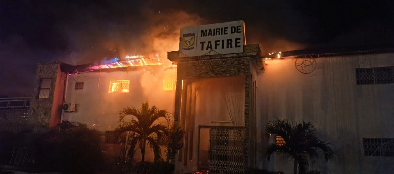 Côte d'Ivoire : Tafiré, un violent incendie ravage la mairie, archives et bureaux réduits en cendres