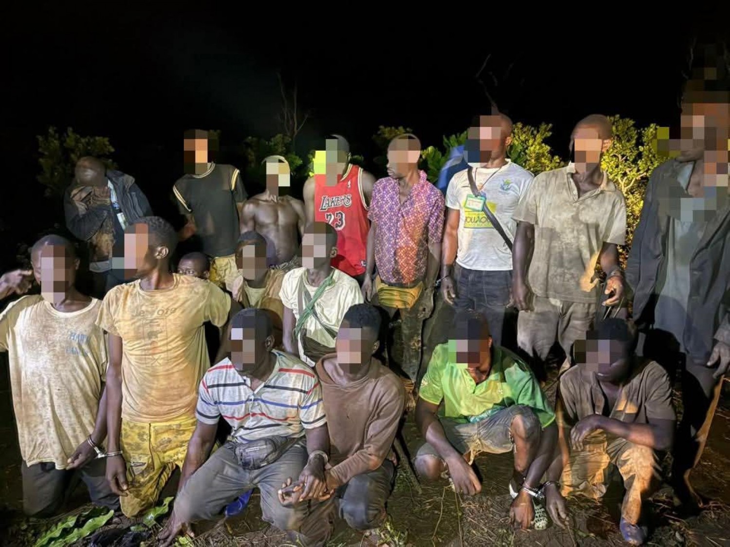 Côte d'Ivoire : Orpaillage clandestin à Fronan, vaste coup de filet, 27 suspects arrêtés